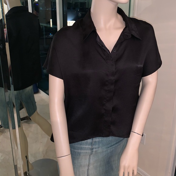 ⭐️Patricia Luca High low button up short sleeve - Picture 1 of 14